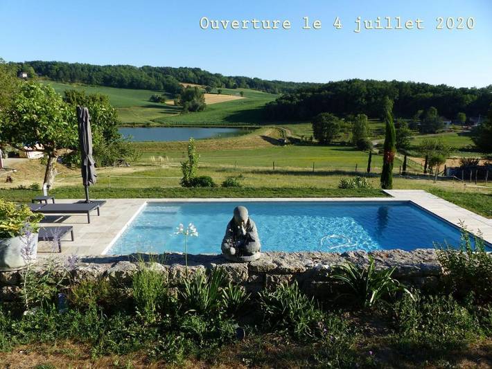 Gîte pour 4 personnes, avec jardin et piscine ainsi que vue sur le lac et vue à Saint-Cyprien (Lot) - 2