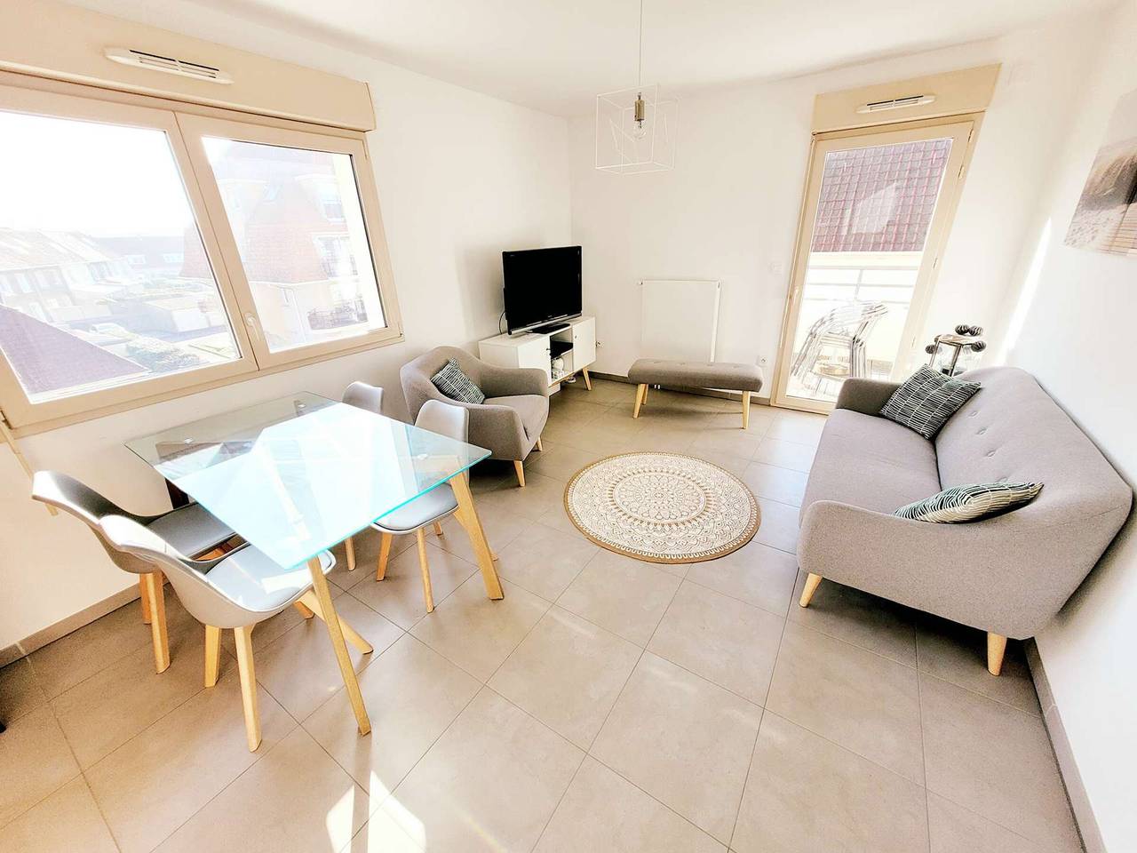 Ganze Wohnung, Helle 2-Zimmer-Wohnung in Wimereux, strandnah, mit Garage und Wlan in Wimereux, Boulogne-sur-Mer und Umgebung
