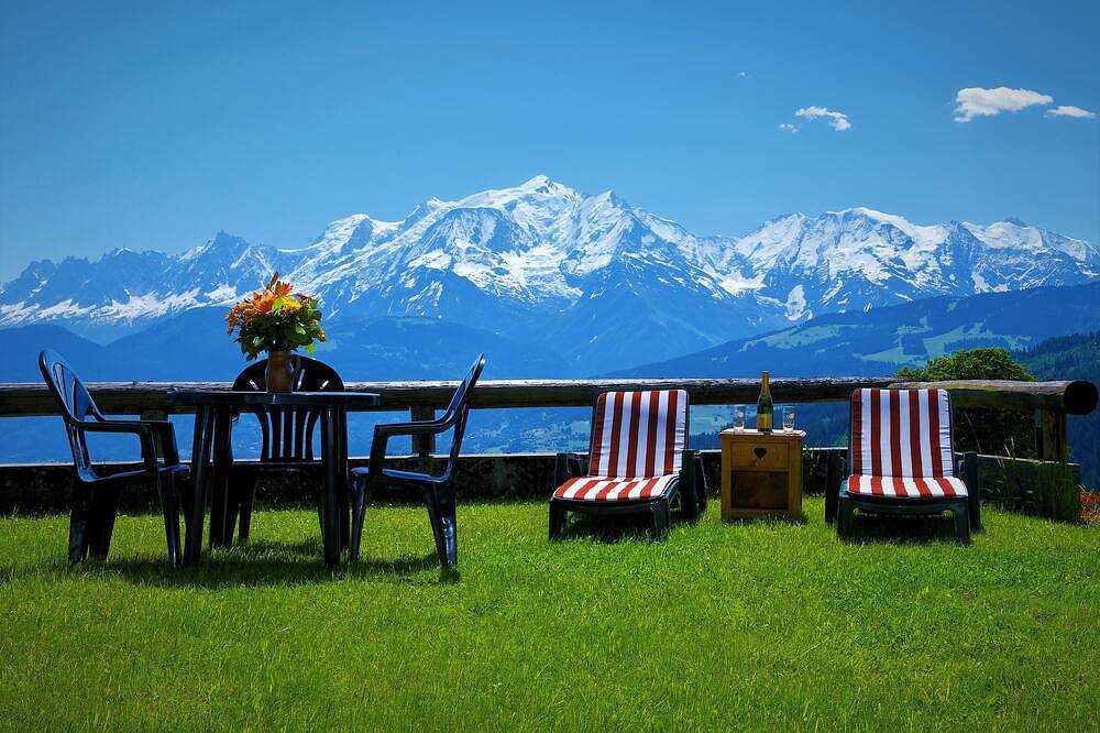 3 * Erdgeschoss \"Mt Joly\", mit Blick auf die Kette von Mt Blanc, 1 bis 4 Personen. in Cordon, Pays du Mont-Blanc