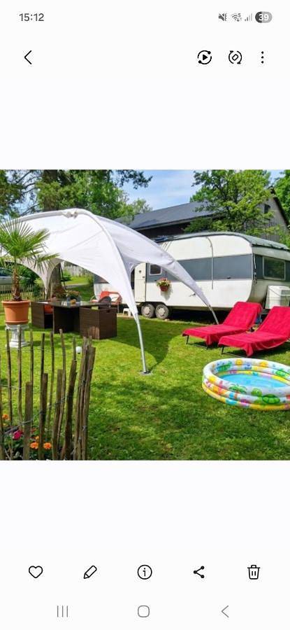 Camping für 3 Personen, mit Terrasse und Garten