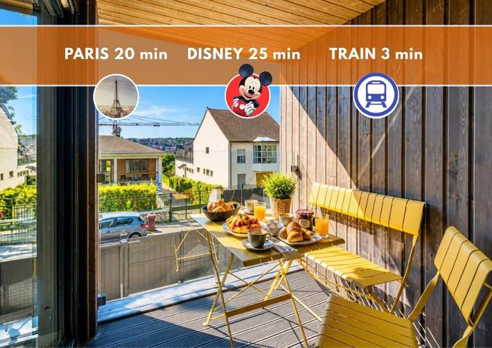 Gîte pour 4 personnes, avec terrasse à Pomponne