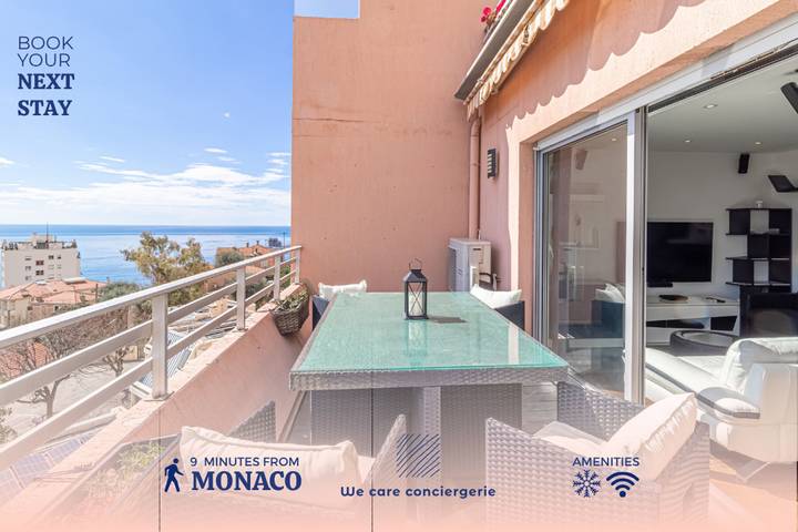 Appartement de vacances pour 4 personnes, avec terrasse à Beausoleil