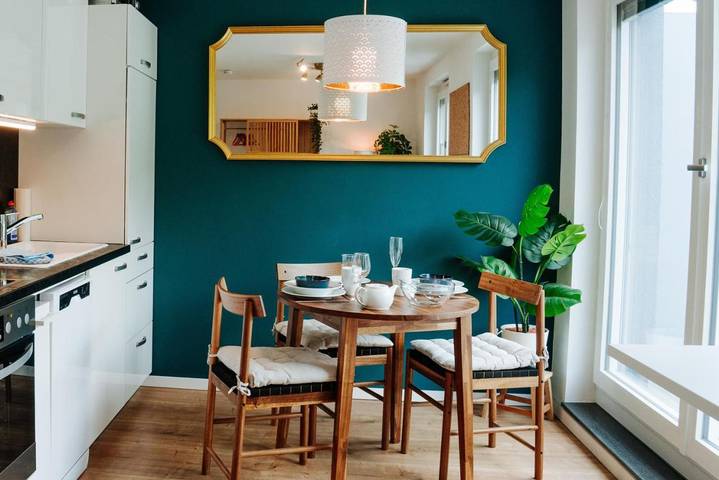 Ferienwohnung für 2 Personen, mit Balkon und Terrasse sowie Seeblick und Ausblick in Jena