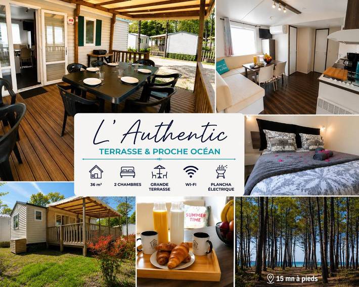 Camping voor 6 personen, met tuin en zwembad in Capbreton