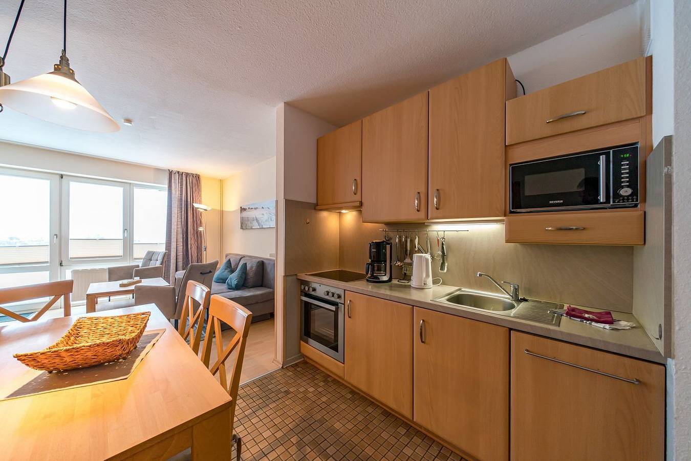 Ganze Wohnung, Hübsches Maisonette-Ferienapartment mit Balkon und tollem Blick zur Nordsee in Schillig Strand, Wangerland