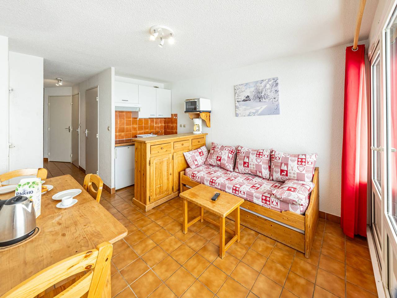 Ganzes Studio, T1 für 5 Pers. mit Balkon, Geschirrspüler und Tv in Saint-François-Longchamp, Le Grand Domaine
