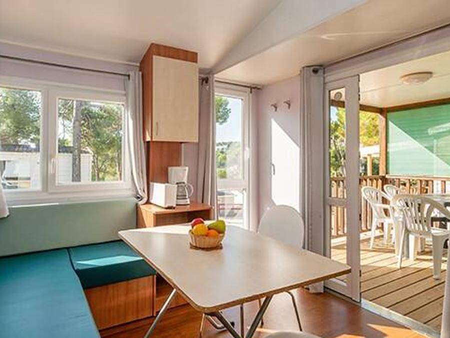 Camping Le Ried   - Mobilheim 4 personen - Mobilheim | Classic | 2 Zi. | 4 Pers. | Einfache Terrasse in Boofzheim, Region Sélestat-Erstein