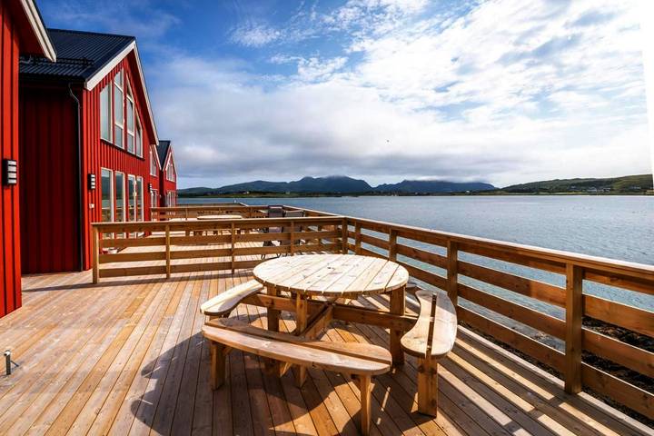 Chalet für 8 Personen, mit Ausblick und Terrasse sowie Seeblick, mit Haustier auf den Lofoten - 3