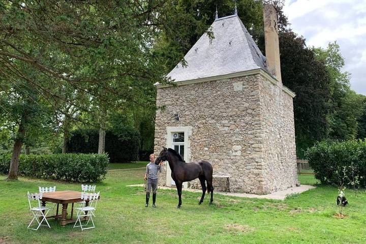 Gîte pour 4 personnes, avec jardin et piscine ainsi que vue sur le lac et vue, animaux acceptés à La Fontaine-Saint-Martin