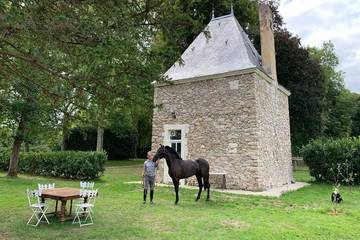Maison de campagne pour 4 personnes, avec vue sur le lac ainsi que jardin et vue, animaux acceptés à La Fontaine-Saint-Martin