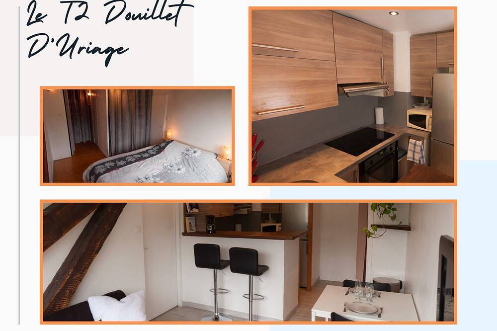 Apartamento entero, Le T2 Douillet d'Uriage -Residence Le Louvre -Chamrousse thermal cure-2/3 pers in Vaulnaveys-le-Haut, Isère