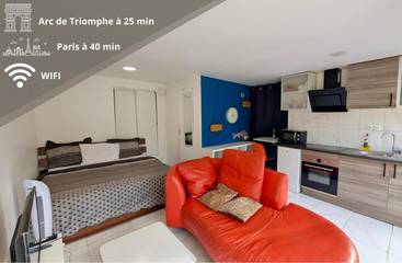 Gîte pour 2 personnes, avec jardin ainsi que terrasse et vue à Houilles