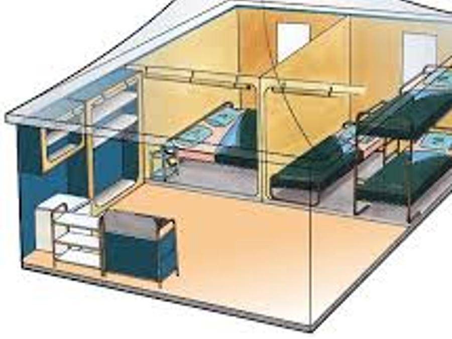 Camping La Plage de L'Orb - Tienda de campaña 5 personas - Bengalí 2 dormitorios 16m2 sin baño in Cessenon-sur-Orb, Region de Béziers