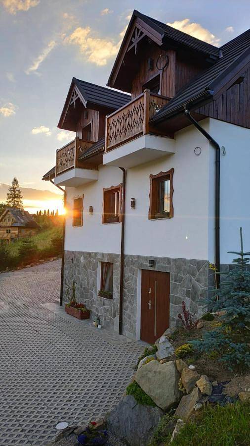 Dom dla 8 osób, z Balkon i Taras oraz Ogród i Widok w Jaworki