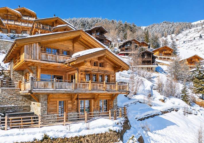 Chalet für 10 Personen, mit Balkon und Balkon/Terrasse sowie Terrasse und Whirlpool in Grimentz
