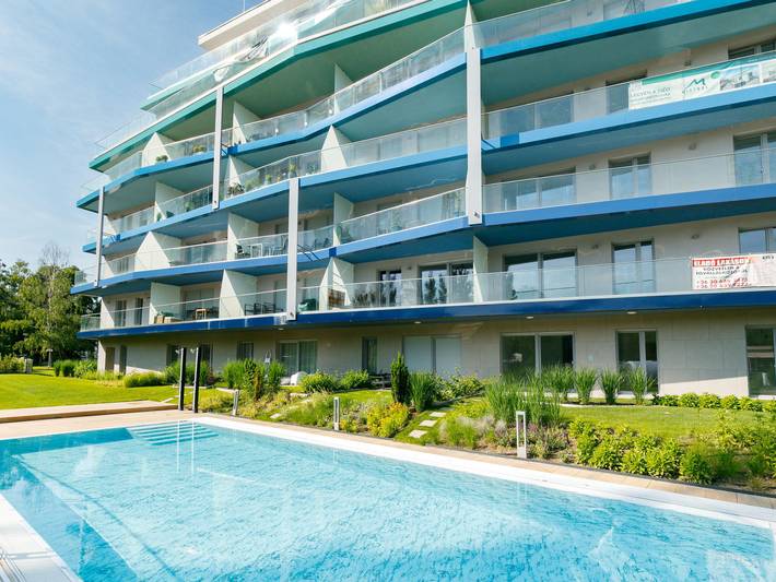 Ferienwohnung für 4 Personen, mit Balkon und Terrasse sowie Garten