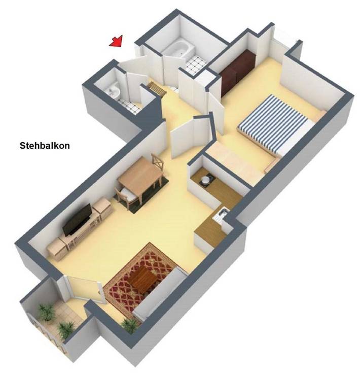 Gîte pour 4 personnes, avec piscine ainsi que sauna et balcon à Hopfen am See - 2