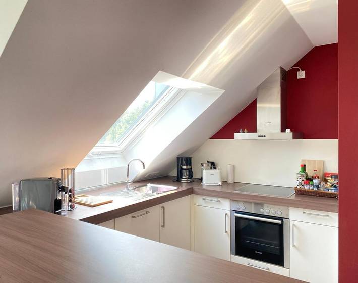 Ferienwohnung für 4 Personen, mit Balkon und Terrasse sowie Garten und Ausblick in Petersberg - 3