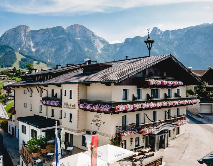Hotel dla 2 osób, z basen i sauna oraz ogród i widok w Abtenau