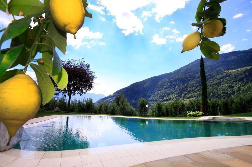 Ganze Wohnung, Sonnige Ferienwohnung mit Sole- Außenpool am Algunder Waalweg in Oberplars, Algund