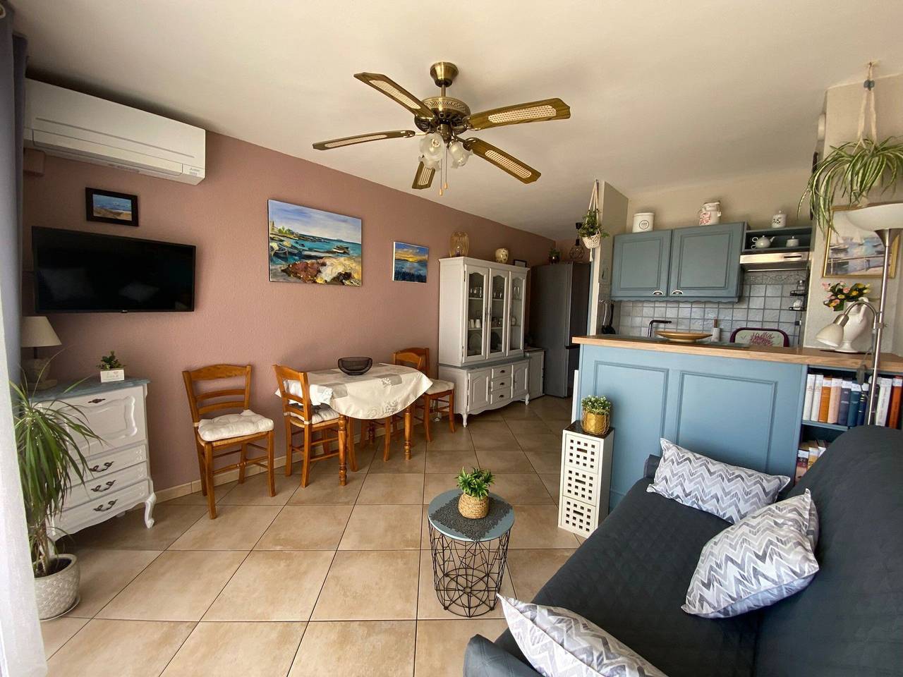 Estudio entero, Apartamento 2* con jardín, aire acondicionado, cerca del estanque en Balaruc-les-Bains in Balaruc-les-Bains, Côte d'Améthyste