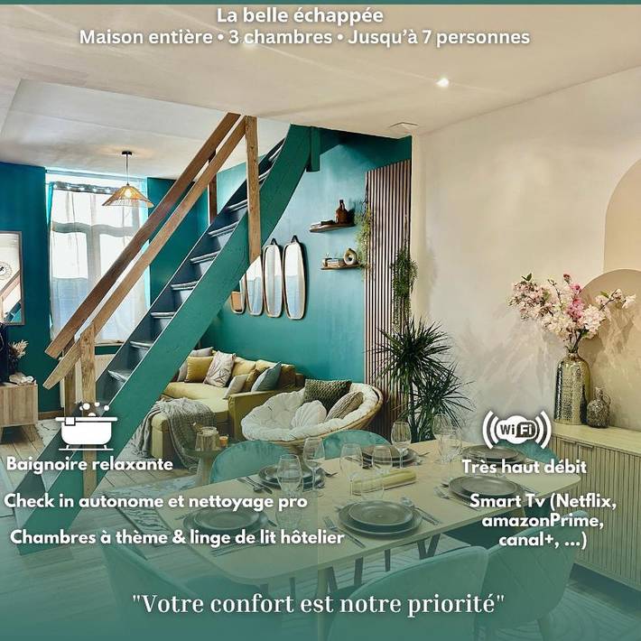 Location de vacances pour 7 personnes, avec vue à Croix (homonymie)