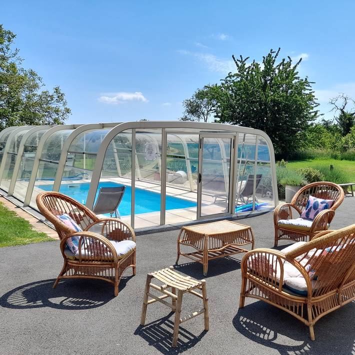 Location de vacances pour 4 personnes, avec piscine et jardin, animaux acceptés dans Marne
