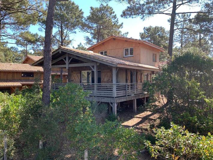 Ferienhaus für 4 Personen, mit Balkon und Terrasse sowie Garten und Ausblick in Carcans Plage