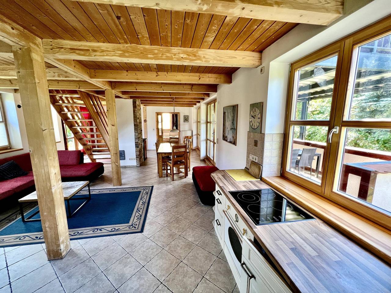 Ferienhaus für Familien mit Kindern mit privater Terrasse, Gemeinschaftsgarten und Balkon in Godendorf, Mecklenburg-Strelitz