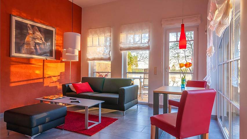 Ferienwohnung für 2 Personen, mit Seeblick und Sauna sowie Garten, mit Haustier in Jabel