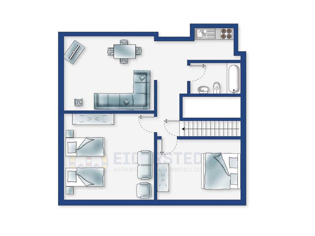 Ganze Ferienwohnung, Haus Deichwelle in Vollerwiek, Eiderstedt