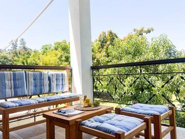 Gîte pour 5 personnes, avec jardin et vue, animaux acceptés à Faliráki