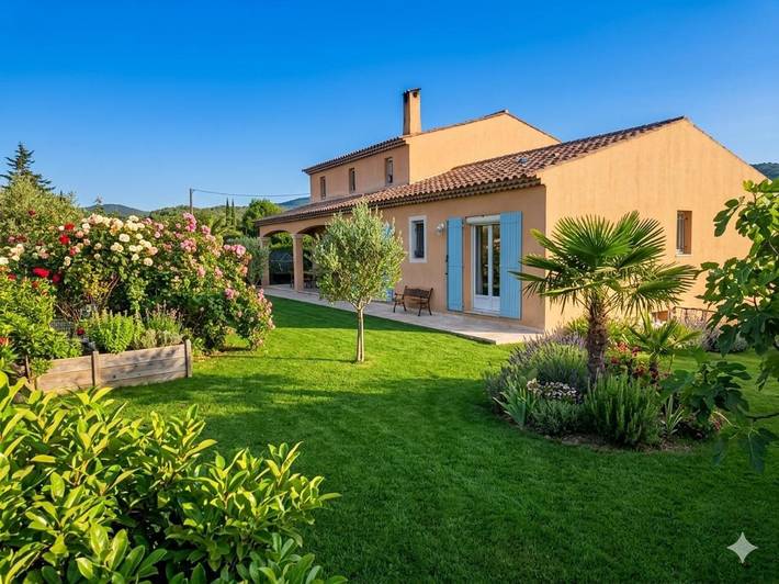 Maison de campagne pour 2 personnes, avec vue ainsi que jardin et piscine à Régusse - 2