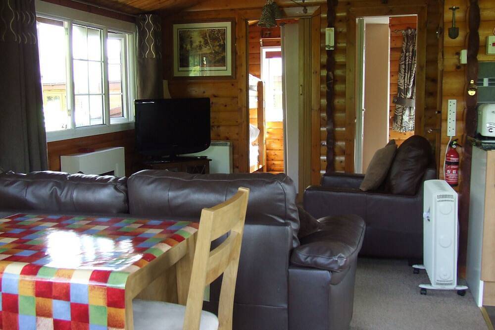 Selbstverpflegung 6 Berth Log Cabin, Snowdonia, Haustiere erlaubt, Blick auf die Berge in Bronaber, Snowdonia