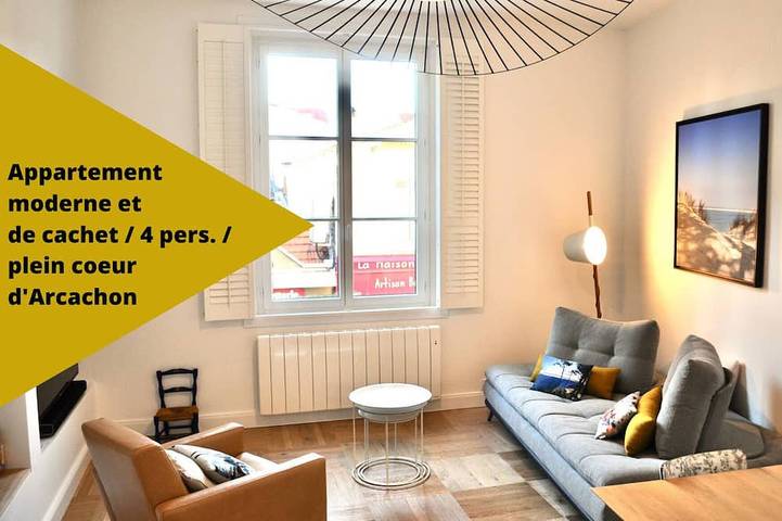 Gîte pour 4 personnes, avec balcon dans Office De Tourisme D Arcachon