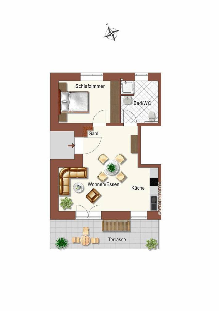 Ferienwohnung für 3 Personen, mit Terrasse in Wittenbeck - 4