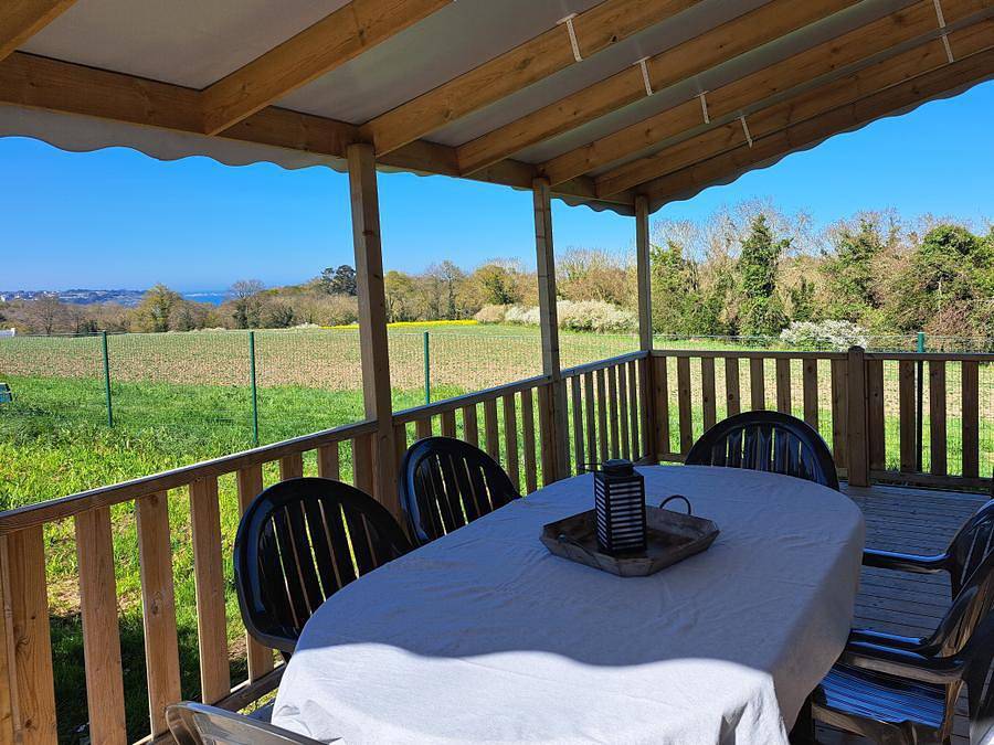 Camping Les Madières - Mobilhome 8 personnes - Mobile-home Confort Vue Mer 6/8 personnes / 3 chambres + terrasse in Pordic, Côte de Goëlo