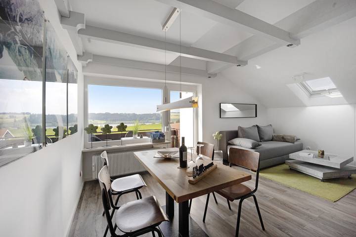 Studio für 4 Personen, mit Balkon und Sauna sowie Seeblick im Oberallgäu