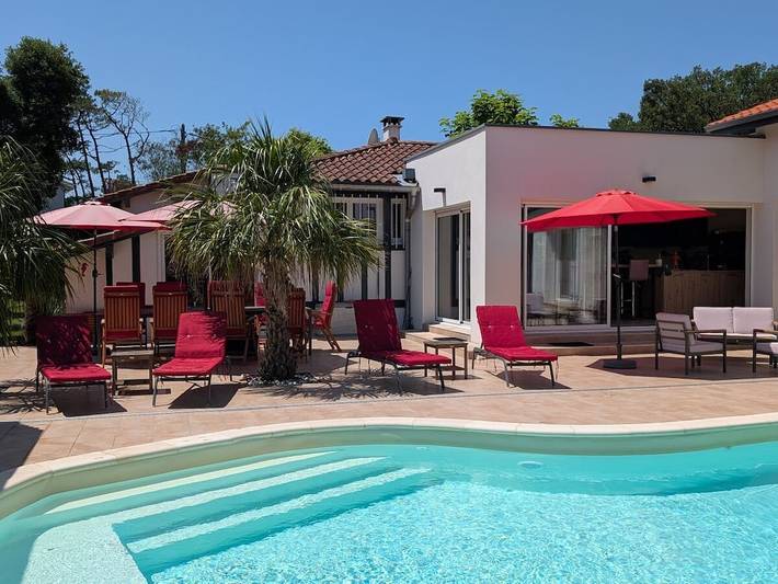 Encantadora villa con piscina, gimnasio y a pocos pasos de la costa y de los restaurantes in Labenne Océan, Labenne