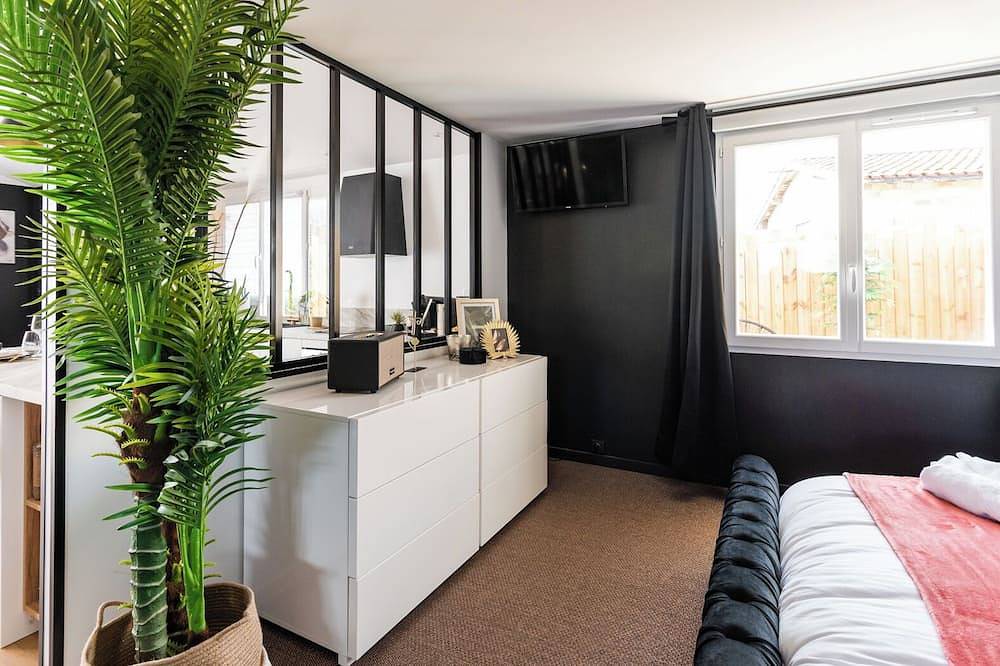 Love Room La Charmeuse: Jacuzzi, ceiling mirror - Bassin d'Arcachon in Belin-Béliet, Arcachon region