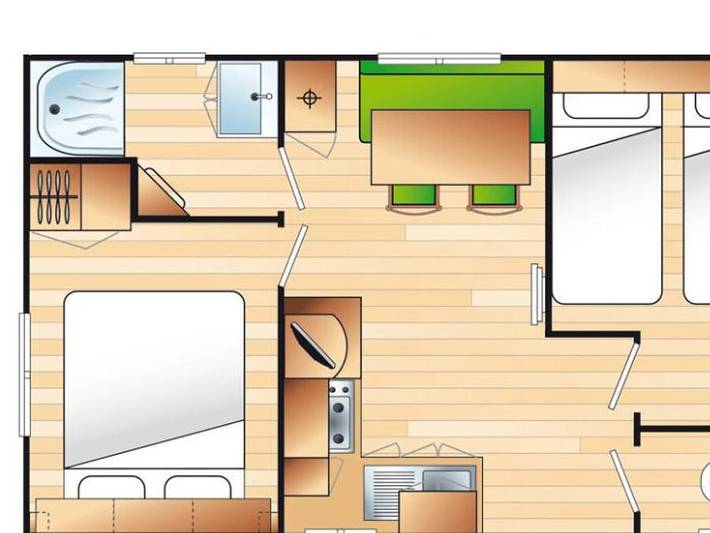 Mobil home pour 4 personnes, avec bassin pour enfant à Sérignan - 4