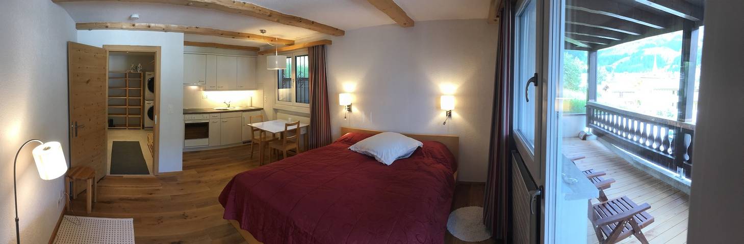 Vakantiewoning voor 2 personen, with tuin and balkon as well as uitzicht in Davos