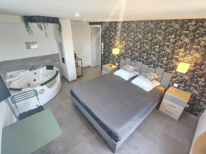 Chambre d’hôte pour 3 personnes, avec Jacuzzi ainsi que Terrasse et Jardin