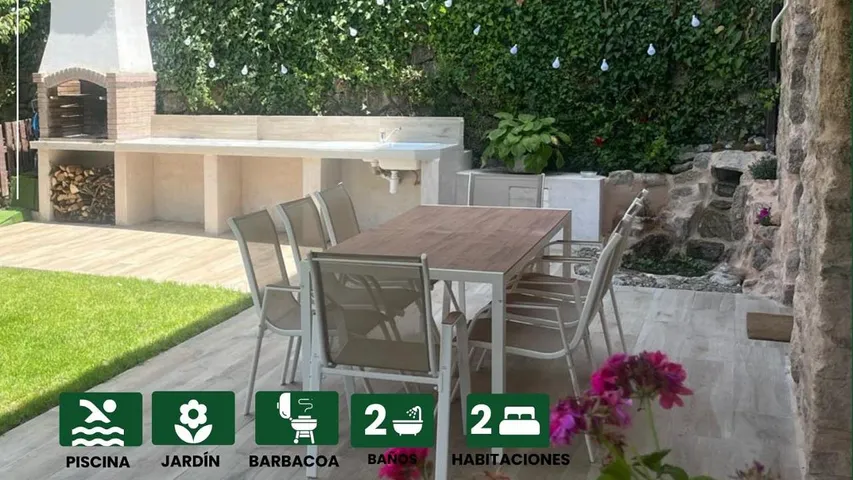 Casa de vacaciones para 7 personas, con vistas además de piscina y jardín - 1