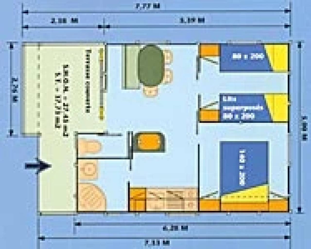 Zecamping 4* piscine animations locatif Tv Bbq 27m2 5 pers in Lons-le-Saunier, Jura