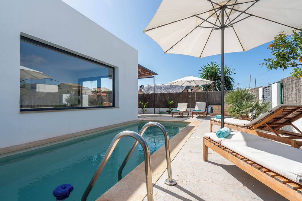 5 Gehminuten vom Cn de Sa Ràpita entfernt, Wlan100Mb, Klimaw/K, Tvsat, Pool, Bbq in Es Trenc, Campos