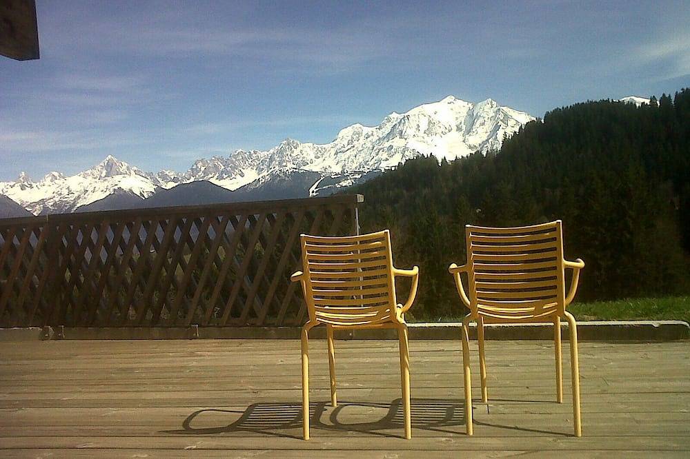 Chalet Cordon / Combloux / Megève, außergewöhnliche Aussicht auf den Mt. Blanc in Cordon, Pays du Mont-Blanc