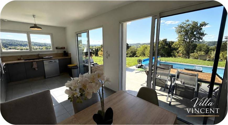 Location de vacances pour 6 personnes, avec vue ainsi que jardin et piscine, animaux acceptés à Boulazac - 4