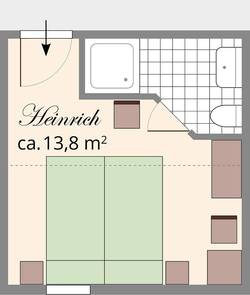 Doppelzimmer Heinrich in Stolpen, Elbsandsteingebirge