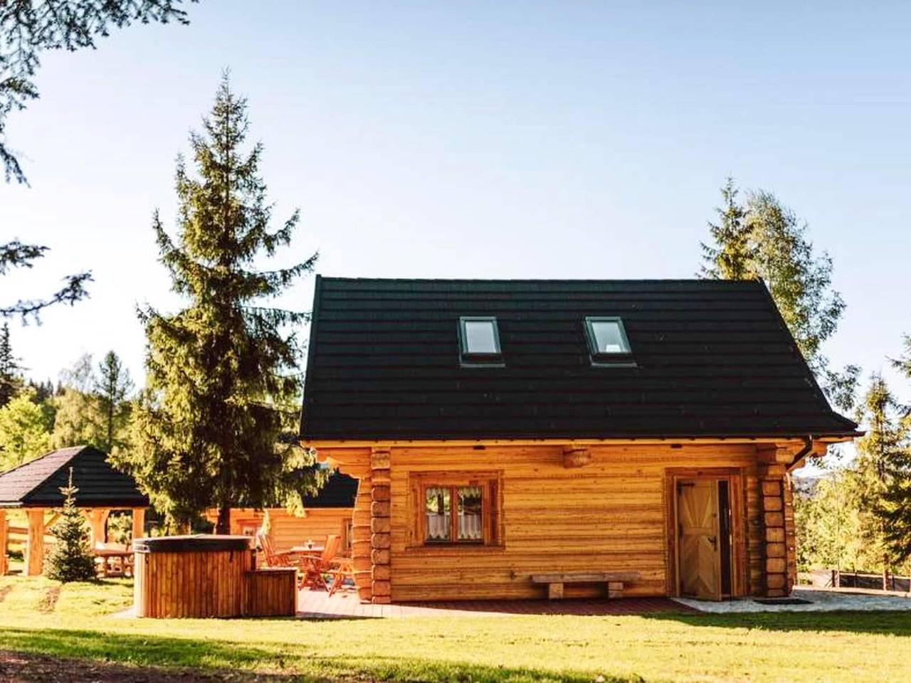 Domek z prywatnym jacuzzi w Stecówce in Istebna, Karpaty (Polska)
